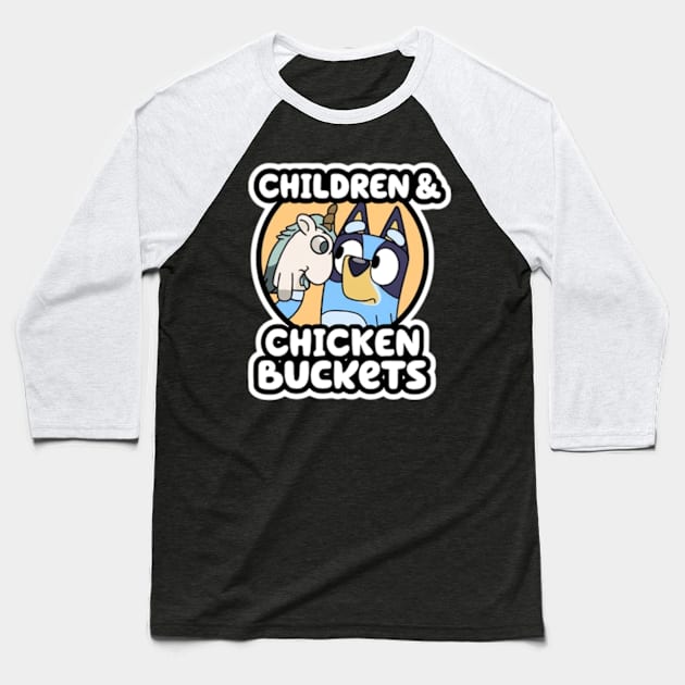 Children & chicken buckets Baseball T-Shirt by Instocrew